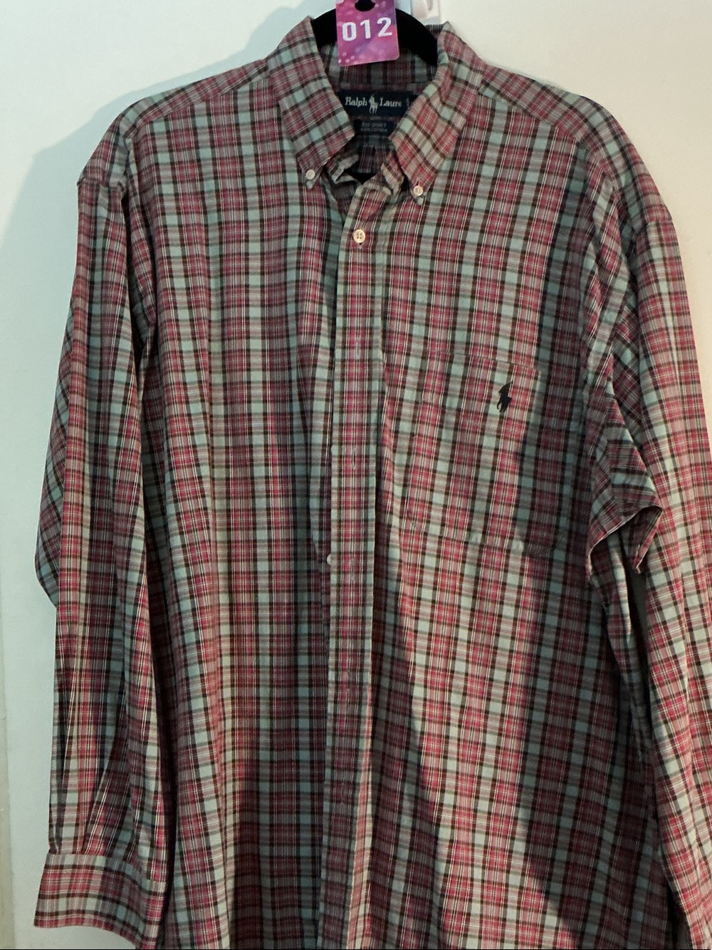 Ralph Lauren Plaid Button-Down Shirt in Red and Green